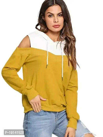 PDK Fashions Could Shoulder Hoodie for Women Mustard