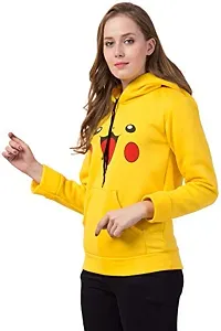 Prachikfashions Pikachu Fleece Hoodie for Women and Girls for Winter Sweatshirt-thumb3