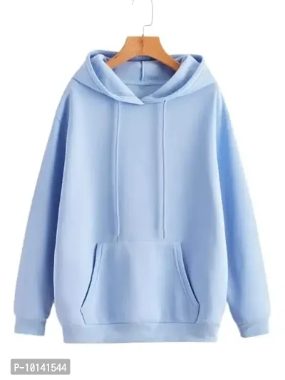 PDK Fashions Solid Hoodie for Womens ( SkyBlue, XL )-thumb0