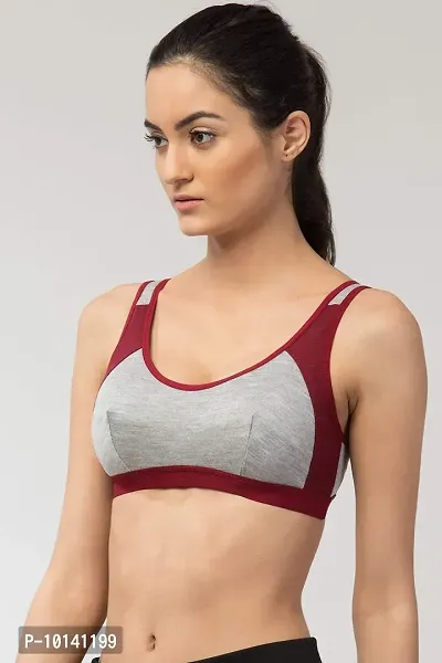 PDK Fashions Women's Multi-Color Seamless Non Padded Non Wired Air Cotton Regular Sports Bra for Women and Girls (Suitable for Size 32 to 40)-thumb3