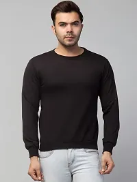 PDKFASHIONS Full Sleeves Sweatshirt for Men (S, Black)-thumb3