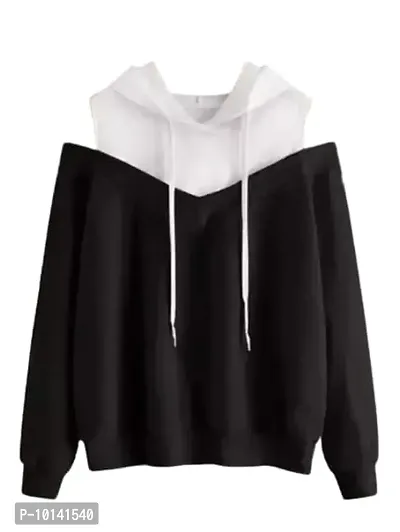 PDK Fashions Could Shoulder Hoodie for Women Black