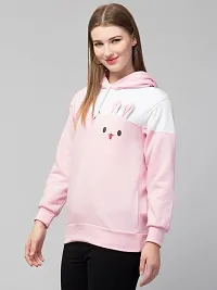 PDKFASHIONS Sweatshirt Rabbit Hoodie for Women Full Sleeves Winter Wear (XL, Pink)-thumb4