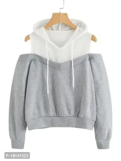 PDK Fashions Could Shoulder Hoodie for Women Grey