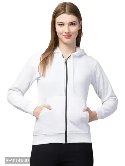 PDKFASHIONS Full Sleeve Solid Women Casual Jacket (XL, White)-thumb0