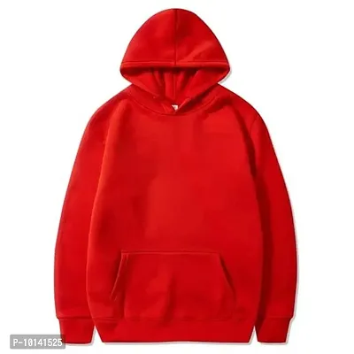 PDK Fashions Solid Hoodie for Womens ( Red, S )-thumb0