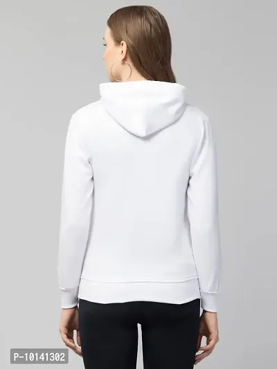 PDKFASHIONS Winter Wear Zipper Sweatshirt Hoodies for Women (XL, White)-thumb2