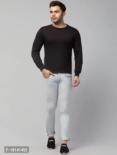 PDKFASHIONS Full Sleeves Sweatshirt for Men (S, Black)-thumb3