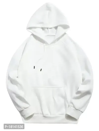 PDK Fashions Solid Hoodie for Womens ( White, M )