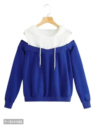 PDK Fashions Could Shoulder Hoodie for Women Royal Blue-thumb2