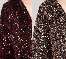 PDK Fashions Sequin Crop Shrug for Women-thumb4