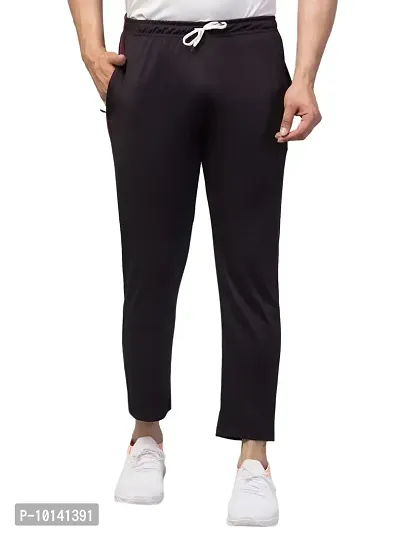 PDK FashionsMen's Lycra Stretchable Regular Fit Stylish Regular Fit Joggers | Track Pant Lower Pyjama (Black Edition 2, L)