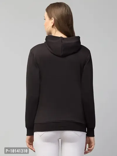 PDKFASHIONS Winter Wear Zipper Sweatshirt Hoodies for Women (L, Black)-thumb4