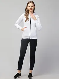 PDKFASHIONS Winter Wear Zipper Sweatshirt Hoodies for Women (XL, White)-thumb3