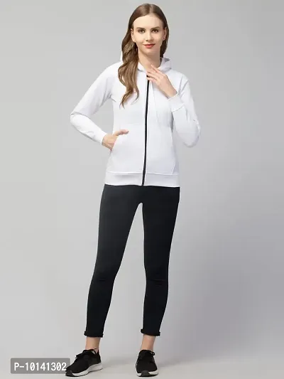PDKFASHIONS Winter Wear Zipper Sweatshirt Hoodies for Women (XL, White)-thumb4