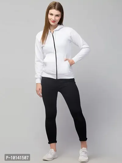 PDKFASHIONS Full Sleeve Solid Women Casual Jacket (XL, White)-thumb4