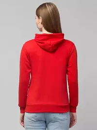 PDKFASHIONS Hooded Zipper Sweatshirt for Women Regular fit Winter Wear Hooded Jacket Zipper Hoodie (XL, Red)-thumb4