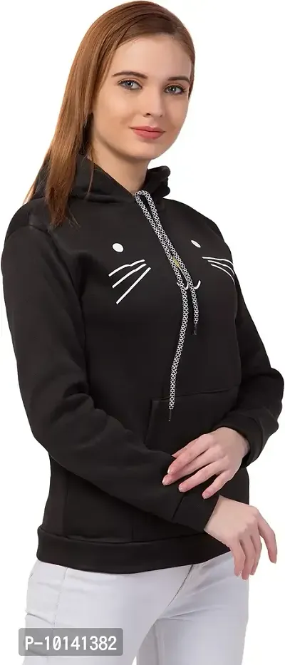 PDK Fashions Cat Hoodie for Women Combo | Black & Red, L-thumb3