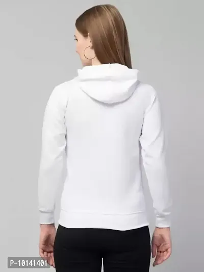 PDKFASHIONS Hooded Zipper Sweatshirt for Women Regular fit Winter Wear Hooded Jacket Zipper Hoodie (M, White)-thumb5