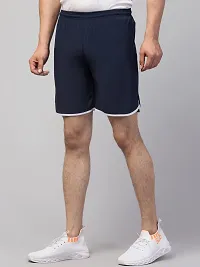 PDK Fashions Men's Lycra Stretchable Regular Fit Stylish Regular Fit Boxer | Track Pant Lower Boxer with Strap in Front (Black Navy & Blue, M)-thumb2