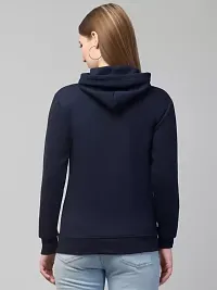 PDKFASHIONS Hooded Zipper Sweatshirt for Women Regular fit Winter Wear Hooded Jacket Zipper Hoodie (XL, Navy Blue)-thumb4