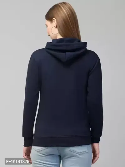 PDKFASHIONS Hooded Zipper Sweatshirt for Women Regular fit Winter Wear Hooded Jacket Zipper Hoodie (XL, Navy Blue)-thumb5