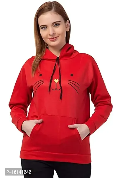 PDK Fashions Women's Foma & Fleece Round Neck Sweatshirt (4B-JMGP-DI5Q_Red_XL)