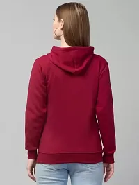 PDKFASHIONS Hooded Zipper Sweatshirt for Women Regular fit Winter Wear Hooded Jacket Zipper Hoodie (M, Maroon)-thumb1