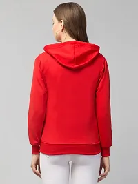 PDKFASHIONS Stylish Zipper Hoodies for Women (S, Red)-thumb2