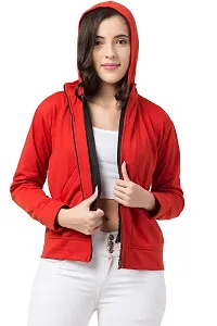 PrachikFashions Double Zipper Hooded Jacker for Women-thumb1