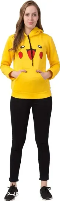 Full Sleeve Printed Women Reversible Sweatshirt