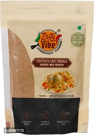 Zesty Vibe Organic Chatpata Chaat Masala | Organically Farmed | Hygienically Processed   1kg (200g each) pack of 5-thumb0