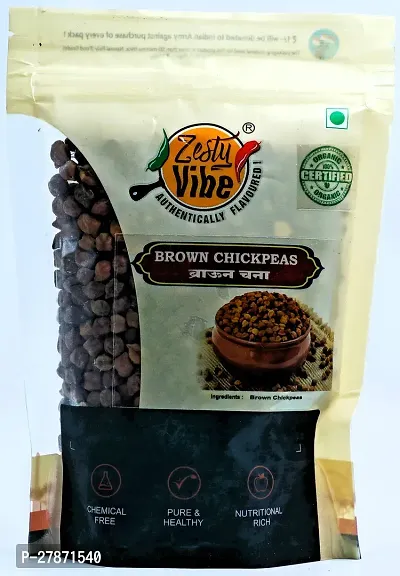 Zesty Vibe Brown Chickpeas 500 Gram per pack (Pack of 5)