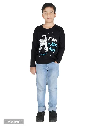 FRITTERS Kid Boys Cotton Regular Fit Tshirt | Round Neck Long Sleeves Printed Western T-Shirt for Kid Boys_Pack of 3-thumb3