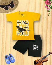 Fritters Boys And Girls Cotton Round neck Summer wear T-Shirt and Shorts Combo set Pack Of 2-thumb3