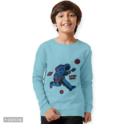 Fritters Boys Chest Printed Full Sleeves Sweatshirt for Winters Blue-thumb0