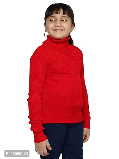 Boys and Girls Wool Warm Full Sleeves High Neck/Skivvy for Winter Wear Pack of 1-thumb2