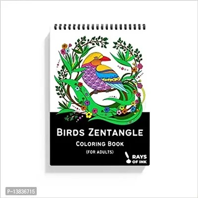 Rays Of Ink Birds Coloring Book For Adults | Ideal For Relaxing  Meditation | Stress Relieving Birds Designs | 120 GSM Thick Paper Spiral-bound ndash; Coloring Book, 1 January 2021-thumb0