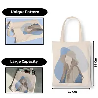 Rays Of Ink Canvas Tote Bag For Women  Girls | Printed Multipurpose Tote Bag For Women | Shopping Tote Bag | Foldable Travel Bag For Women (Design 10)-thumb3