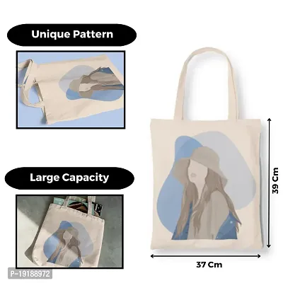 Rays Of Ink Canvas Tote Bag For Women  Girls | Printed Multipurpose Tote Bag For Women | Shopping Tote Bag | Foldable Travel Bag For Women (Design 10)-thumb4