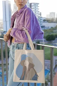 Rays Of Ink Canvas Tote Bag For Women  Girls | Printed Multipurpose Tote Bag For Women | Shopping Tote Bag | Foldable Travel Bag For Women (Design 10)-thumb2