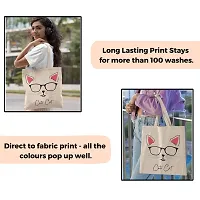 Rays Of Ink Canvas Tote Bag For Women  Girls | Printed Multipurpose Tote Bag For Women | Shopping Tote Bag | Foldable Travel Bag For Women (Design 9)-thumb4