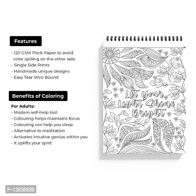 Rays Of Ink Motivational Quote Coloring Book for Adults | Ideal For Stress Relieving, Relaxing  Meditation | 120 GSM Thick Paper (ROI - 001) Spiral-bound ndash; 1 January 2021-thumb4