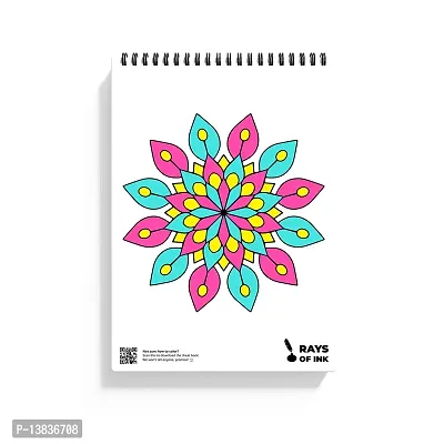 Rays Of Ink Mandala Coloring Book For Young Adults | Enhances Fine Motor Skills  Keeps You Engaged | 120 GSM Thick Paper Spiral-bound ndash; Coloring Book, 1 January 2021-thumb4
