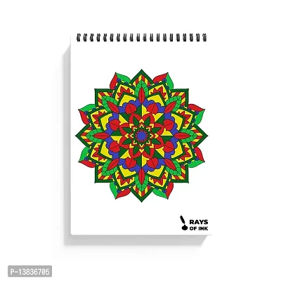 Rays Of Ink Mandala Coloring Book For Adults | Ideal For Stress Relieving, Relaxing  Meditation | 120 GSM Thick Paper Spiral-bound ndash; 1 January 2021-thumb3