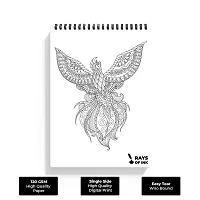Rays Of Ink Creative Peacock Zentangle Coloring Book for Adults | Ideal for Stress Relieving, Relaxing  Meditation | 120 GSM Thick Paper (Peacock - 1)-thumb1