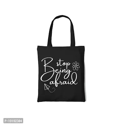 Rays Of Ink Women Black Quote Printed Canvas Tote Bag | Reusable Aesthetic Grocery Bags | Eco-Friendly Tote Bag for Work, Beach, Travel and Shopping