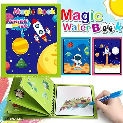 Magic Water Coloring Drawing Reusable Book Pack of 3 ndash; English-thumb0