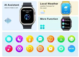 Amoled T800 Smartwatch withBluetooth Make/Recieve Call,Send/Recieve SMS, Social Media Alert, Heartrate  Step Tracking-thumb2