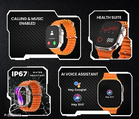 Amoled T800 Smartwatch withBluetooth Make/Recieve Call,Send/Recieve SMS, Social Media Alert, Heartrate  Step Tracking-thumb5